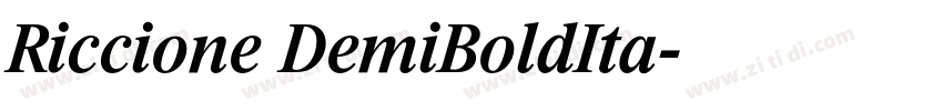Riccione DemiBoldIta字体转换